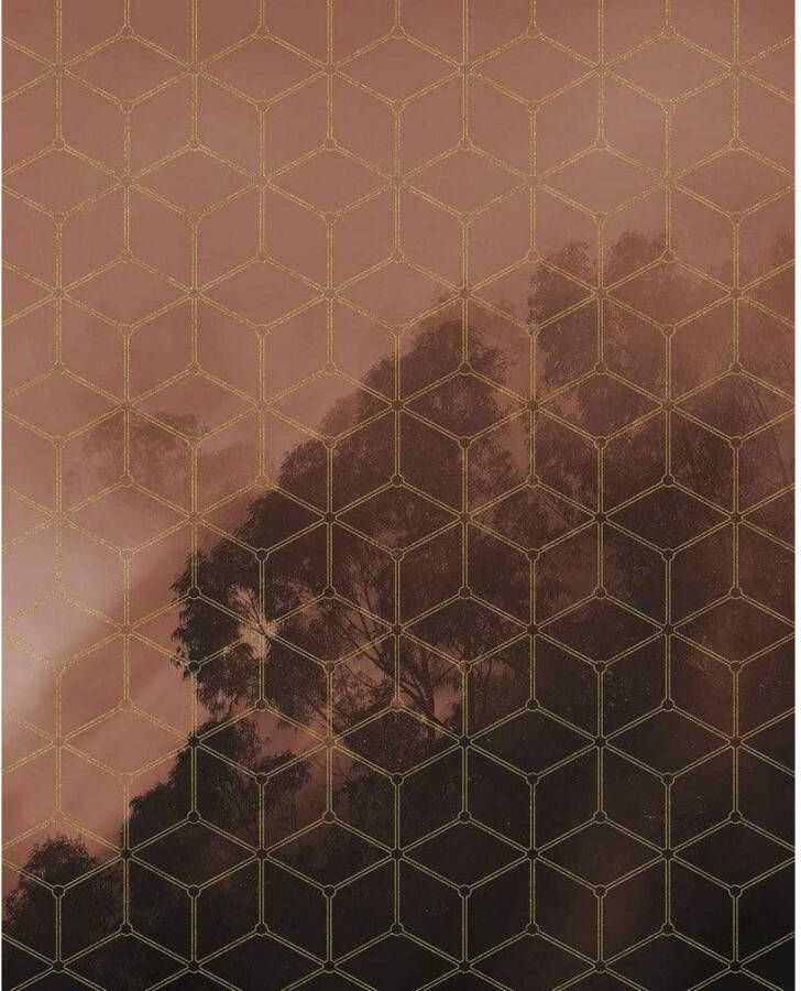 Komar Fotobehang Golden Grid 200x250cm Vliesbehang