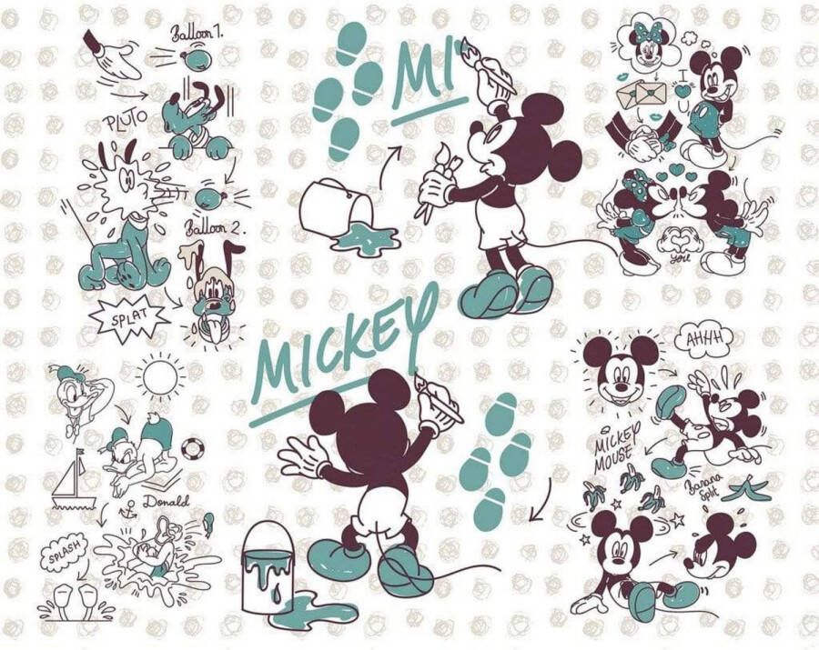 Komar Vliesbehang Mickey and Friends 350x280 cm (breedte x hoogte) (set)