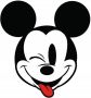 Komar Fotobehang Mickey Head Optimism 125 x 125 cm (breedte x hoogte) rond en zelfklevend - Thumbnail 1