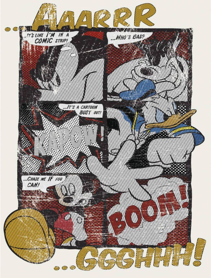 Komar Fotobehang Papier Fototapete Mickey's Great Escape Größe 184 x 254 cm (1 stuk)