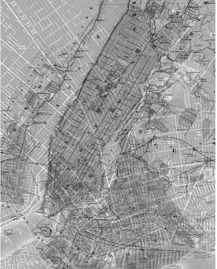 Komar Fotobehang NYC Map 200x250cm Vliesbehang