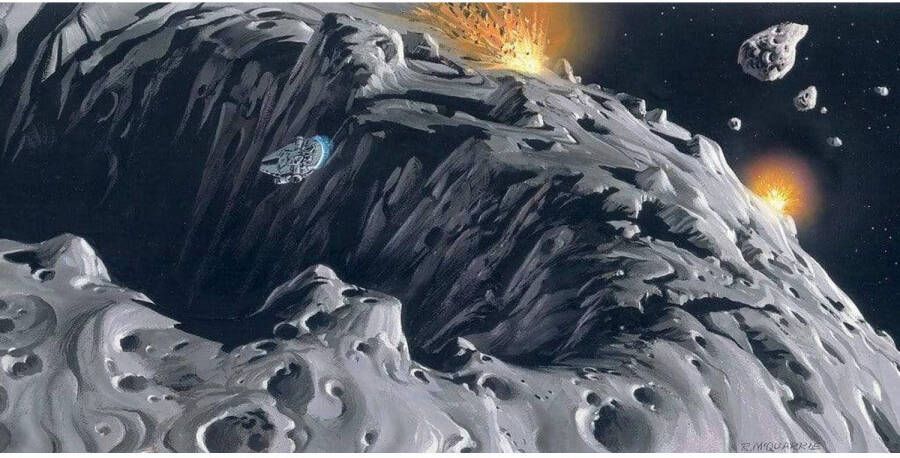 Komar Fotobehang Star Wars Classic RMQ Asteroid 500x250cm Vliesbehang