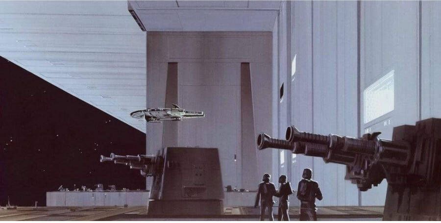 Komar Star Wars Classic RMQ Death Star Hangar Vlies Fotobehang 500x250cm 10-banen