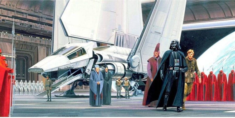 Komar Star Wars Classic RMQ Death Star Shuttle Dock Vlies Fotobehang 500x250cm 10-banen