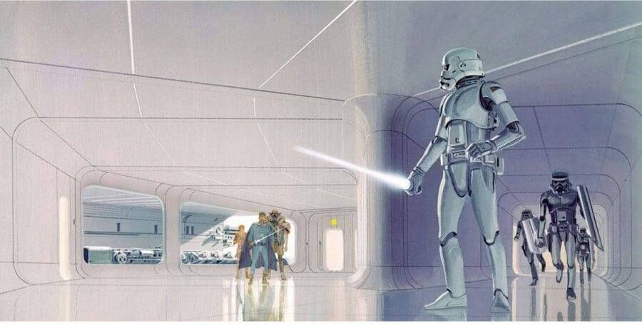 Komar Fotobehang Star Wars Classic RMQ Stormtrooper Hallway 500x250cm Vliesbehang