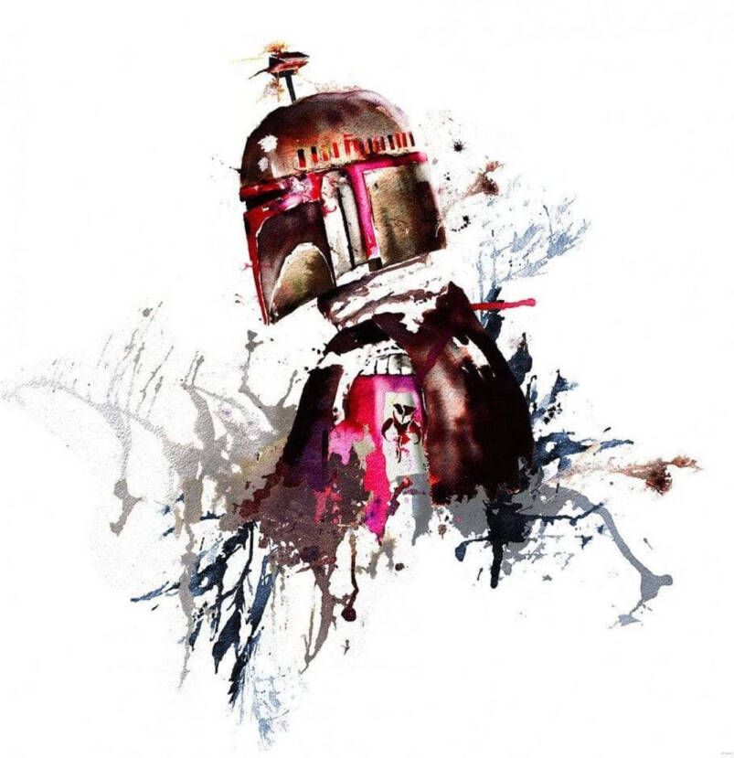 Komar Star Wars Watercolor Boba Fett Vlies Fotobehang 250x280cm 5-banen