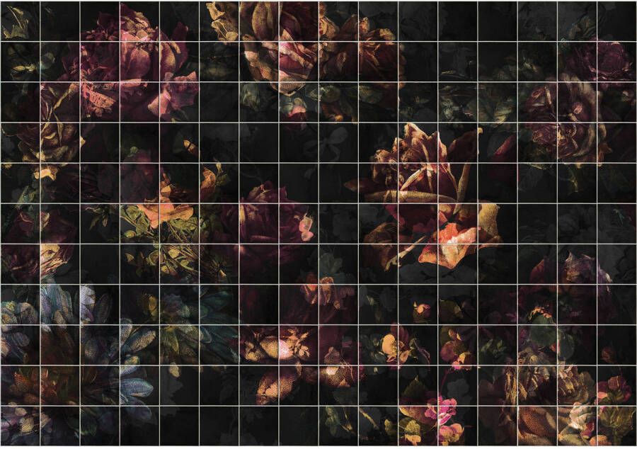 Komar Fotobehang Tiles Flowers 400x280cm Vliesbehang
