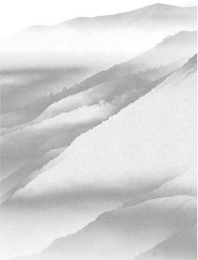 Komar Fotobehang White Noise Mountain 200x280cm Vliesbehang