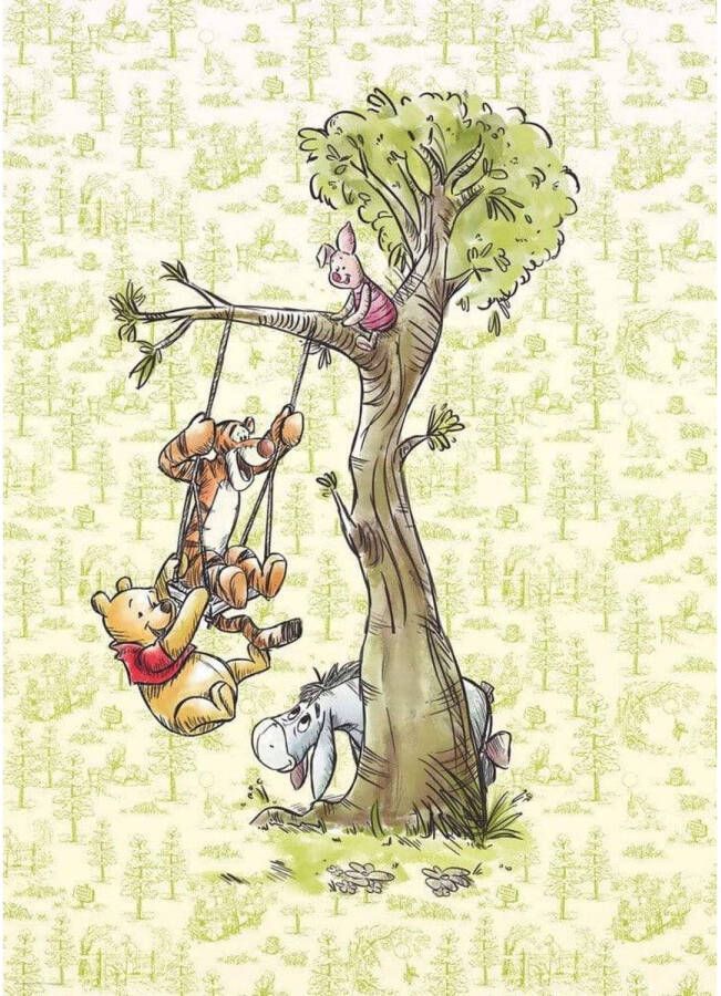 Komar Fotobehang Winnie Pooh in the wood 200x280cm Vliesbehang