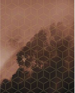 Komar Golden Grid Vlies Fotobehang 200x250cm 2-banen