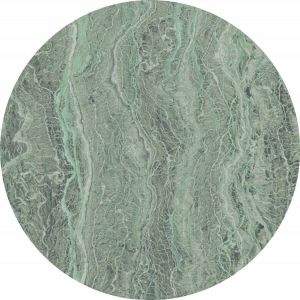 Komar Green Marble Vlies Zelfklevend Fotobehang 125x125cm rond