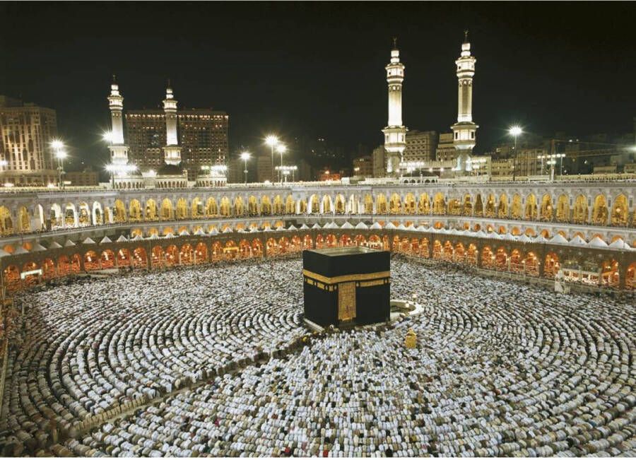 Komar Fotobehang Kaaba at Night 388x270cm Papierbehang