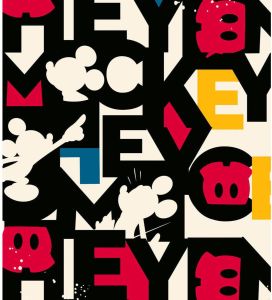 Komar Mickey Mixup Vlies Fotobehang 250x280cm 5-Banen