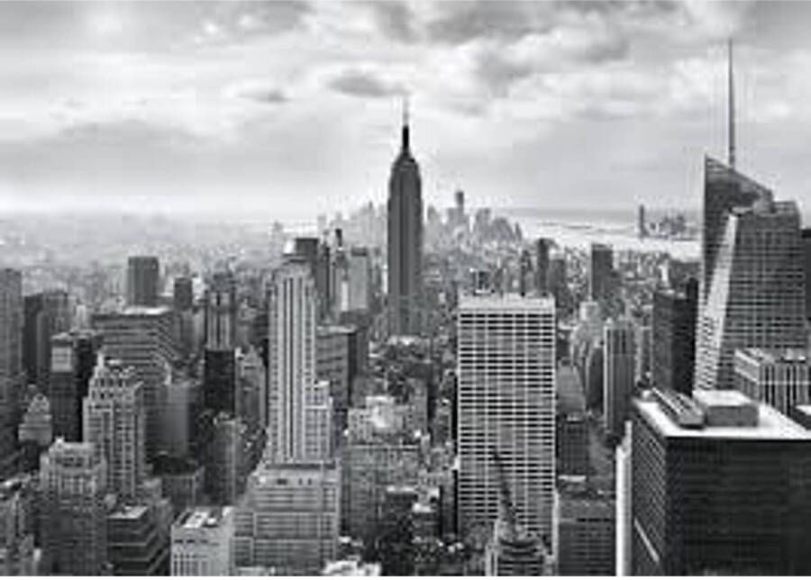 Komar Fotobehang Papier fotobehang NYC Black And White Afmeting 368 x 254 cm (1 stuk)