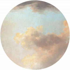 Komar Relic Clouds Vlies Zelfklevend Fotobehang 125x125cm rond