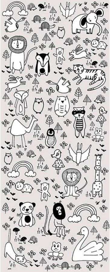 Komar Vliesbehang Scribble park 100x250 cm (breedte x hoogte) vliesbehang 100 cm baanbreedte (1 stuk)