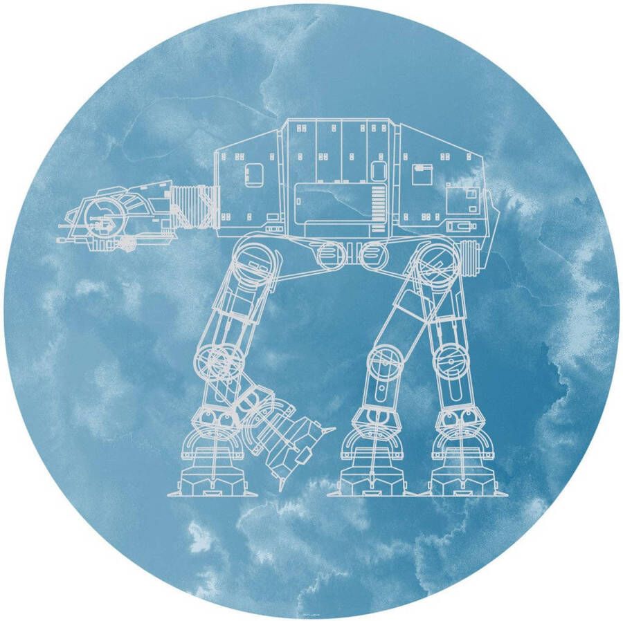 Komar Fotobehang Star Wars AT-AT 125 x 125 cm (breedte x hoogte) rond en zelfklevend