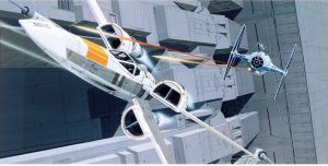 Komar Star Wars Classic RMQ X-Wing vs TIE-Fighter Vlies Fotobehang 500x250cm 10-banen
