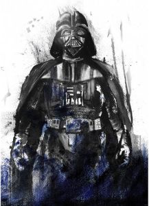 Komar Star Wars Watercolor Vader Vlies Fotobehang 200x280cm 4-banen