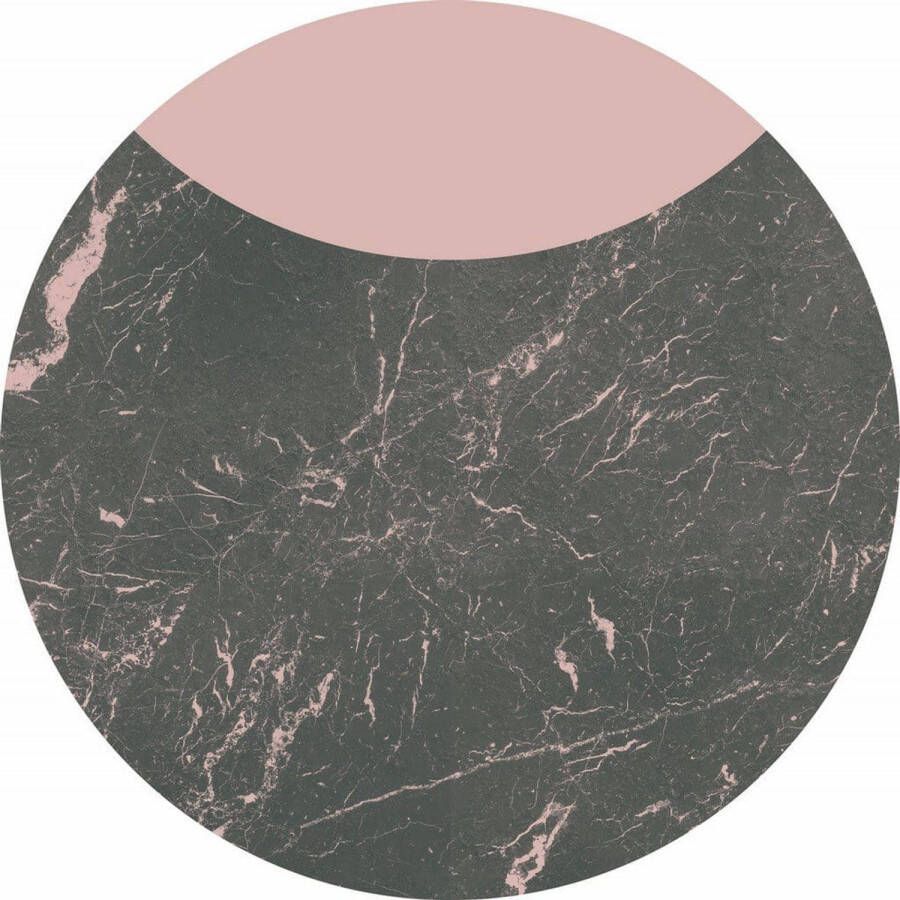 Komar Stripe Marmor Vlies Zelfklevend Fotobehang 125x125cm rond