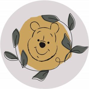 Komar Winnie Pooh Garland Vlies Zelfklevend Fotobehang 125x125cm rond