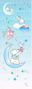 Komar Winnie Pooh Piglet And Stars Vlies Fotobehang 100x280cm 2-banen