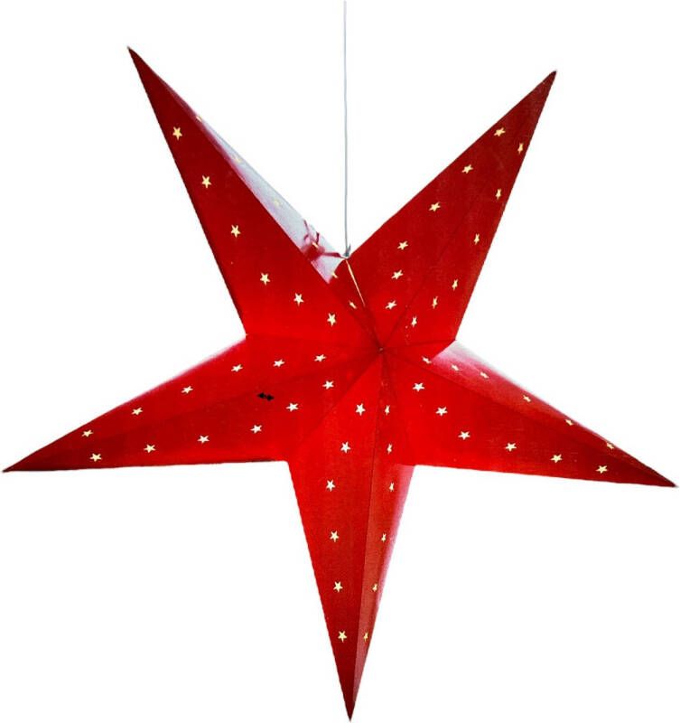 Konstsmide Hangende kerstster Diameter 45 cm Inclusief Verlichtingskabel Rood