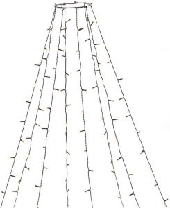 Konstsmide kerstboomverlichting boommantel led ABS zwart 5 6m