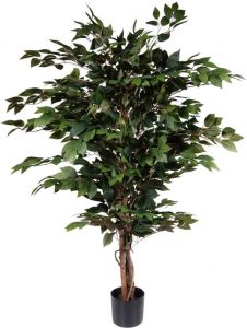 Kopu Kunstplant Ficus Benjamina 120 cm in zwarte pot 1260 bladeren