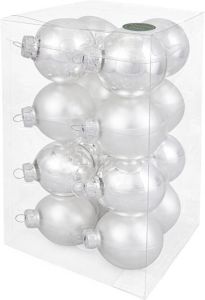 Kopu Shops Decosy Glas Kerstballen (8cm) Box 16 Stuks Silver Combi