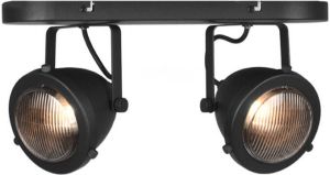 LABEL51 Led Spot Moto 2-Lichts Zwart Metaal Glas