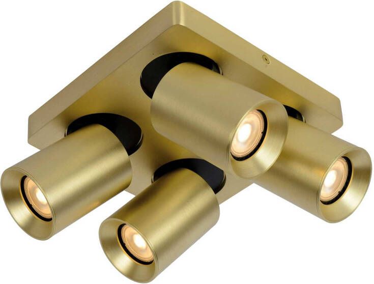Lamponline Artdelight Spot Megano 4 lichts vierkant mat goud