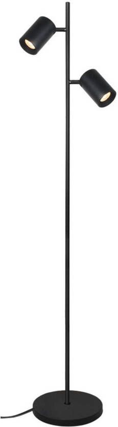 Lamponline Artdelight Vloerlamp Megano 2 lichts H 150 cm zwart