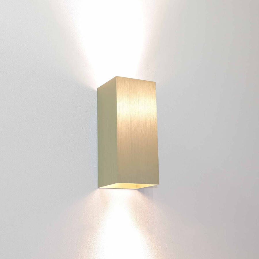 Lamponline Artdelight Wandlamp Dante 2 lichts 15 5 x 6 5 cm mat goud