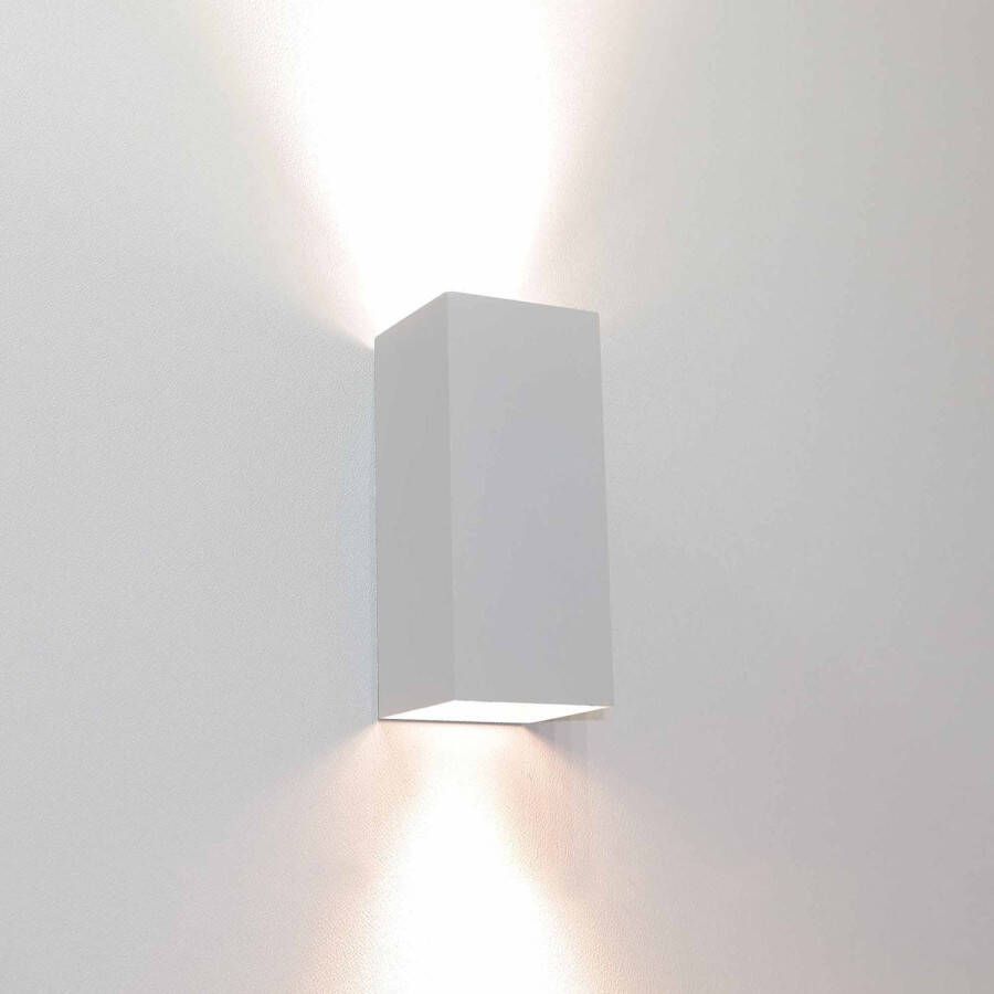 Lamponline Artdelight Wandlamp Dante 2 lichts 15 5 x 6 5 cm wit