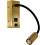 Lamponline Artdelight Wandlamp Easy USB mat goud - Thumbnail 1