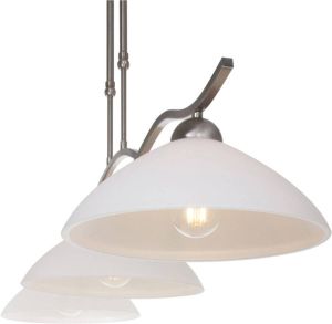 Lamponline Lightning Klassieke Hanglamp 3-l. Glas Zilver