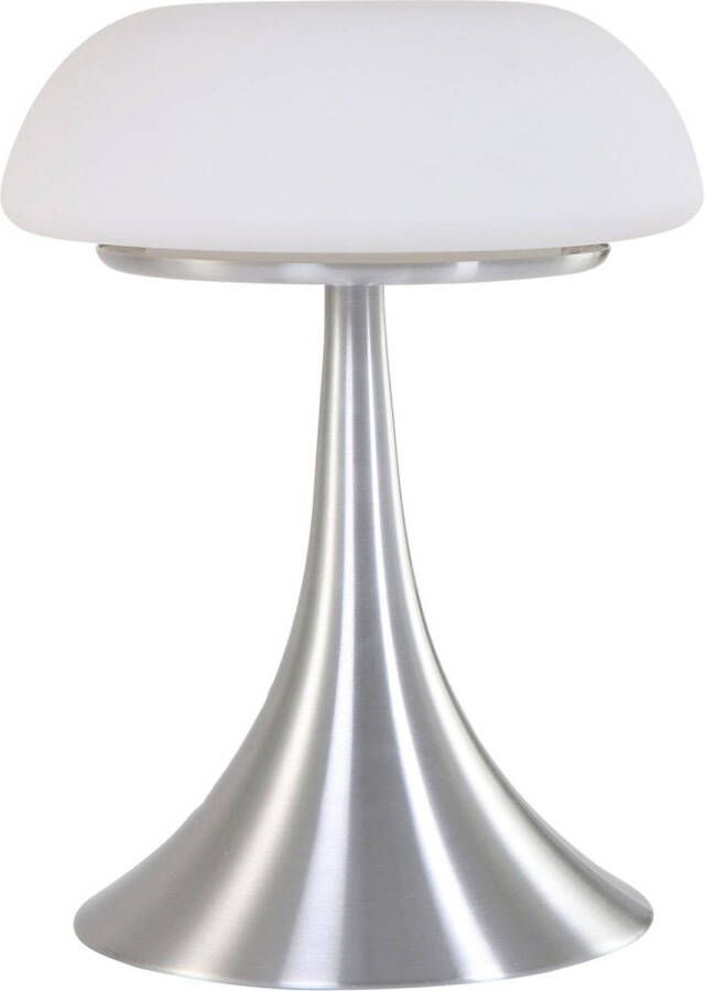 Steinhauer Lightning moderne tafellamp 1-l. Glas wit