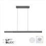 Lamponline Paul Neuhaus Hanglamp e-Lift + e-Slide L 120-200 cm donker grijs - Thumbnail 1