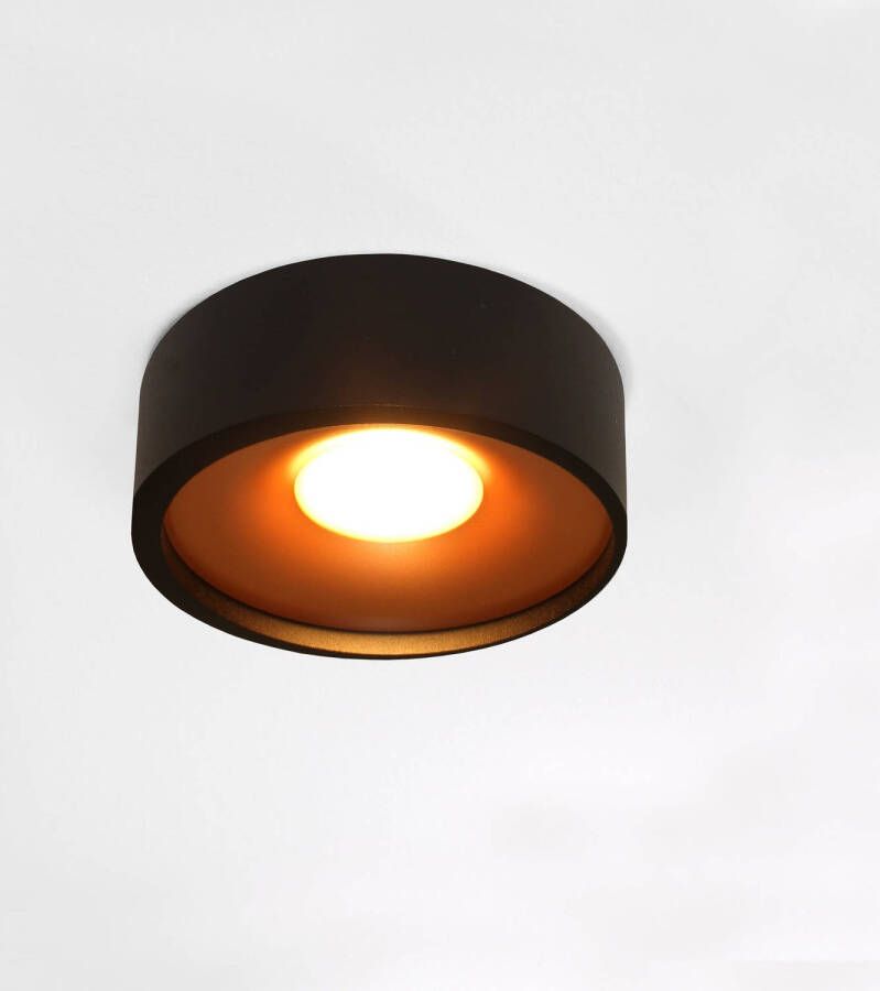 Lamponline Artdelight Plafondlamp Orlando Ø 14 cm zwart-goud