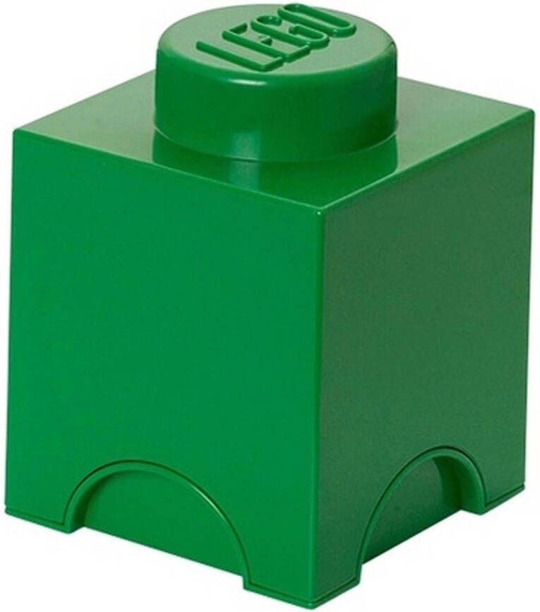 LEGO Brick 1 opbergbox donkergroen