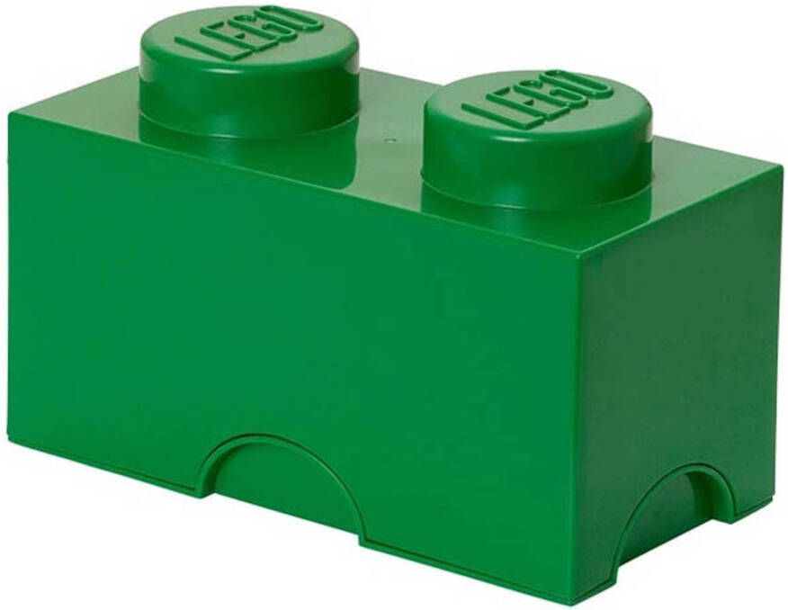 LEGO Opbergbox Brick 2 Polypropyleen Groen