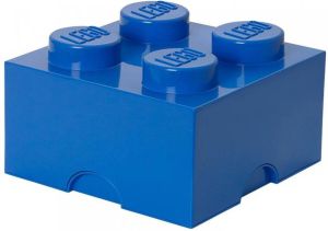 Lego License LEGO Opbergbox: Brick 4 (6 ltr) Blauw