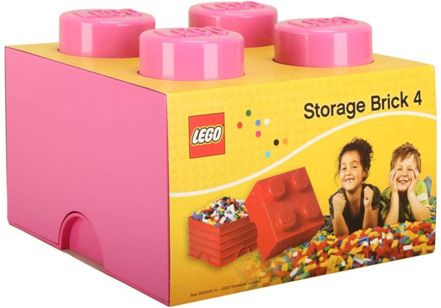 LEGO Opbergbox Roze 25 x 25 x 18 cm
