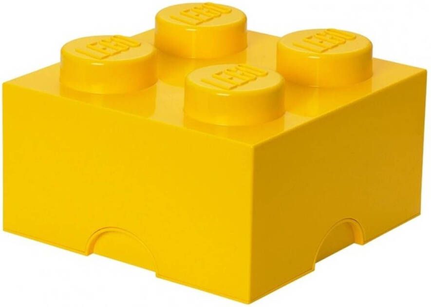 LEGO Brick 4 opbergbox geel