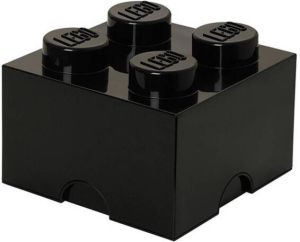 Lego License LEGO Opbergbox: Brick 4 (6 ltr) zwart