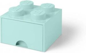 Lego Opberglade Brick 4 Aquablauw