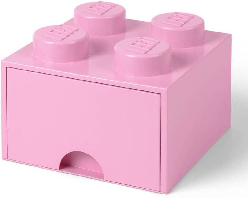 LEGO Opbergbox met Lade Licht Roze 25 x 25 x 18 cm