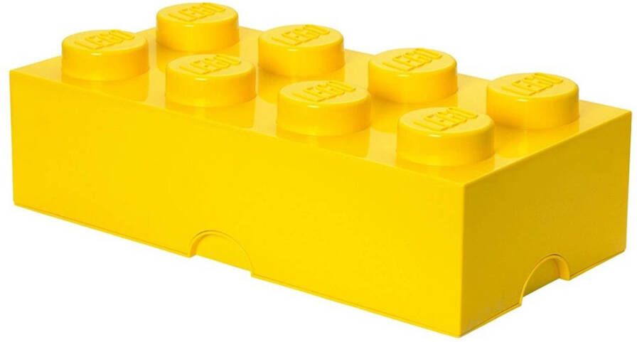 LEGO opbergsteen 8 noppen 25 x 50 cm polypropeen geel