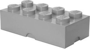 Lego License LEGO Opbergbox: brick 8 (12 ltr) grijs Stone